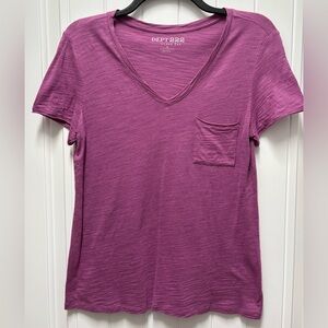 Dept 222 Women's Short Sleeve V-Neck Tee - Plum